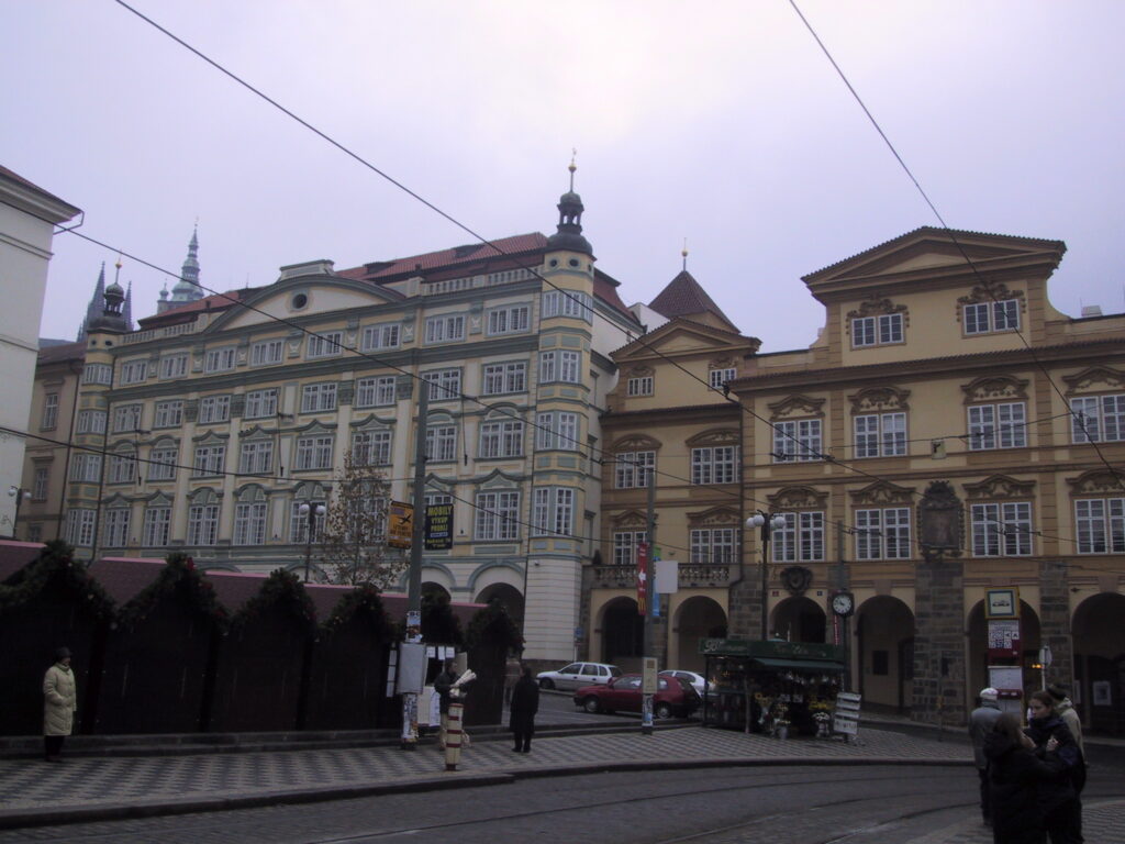 Straßenzüge und Plätze in Prag, Reisefoto Prag Dezember 2003