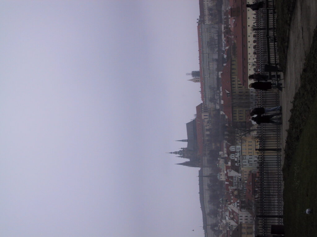 Blicke über Dächer und Moldau, Reisefoto Prag Dezember 2003