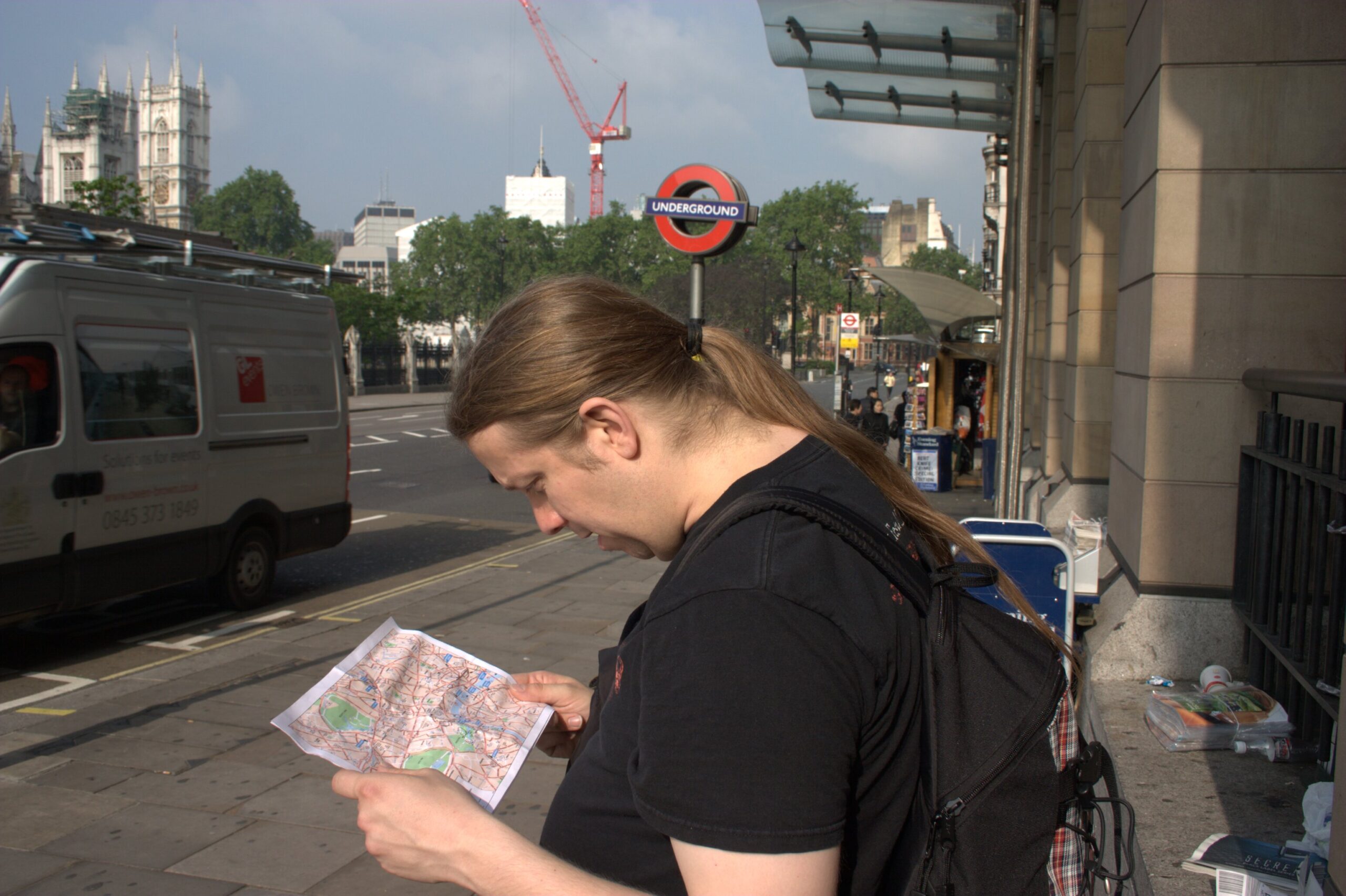 Mit dem Stadtplan unterwegs in London