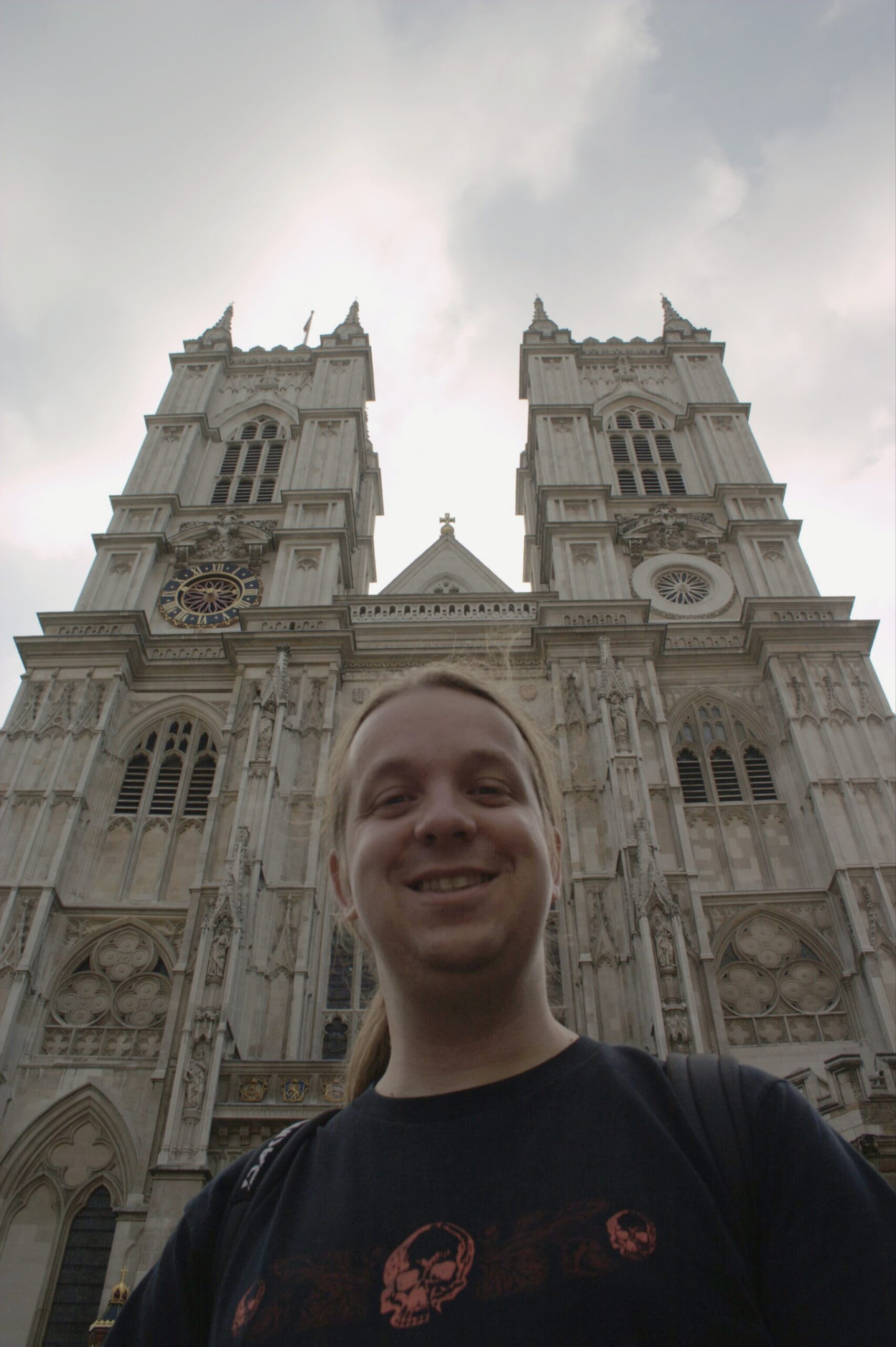 Ich vor der Westminster Abbey